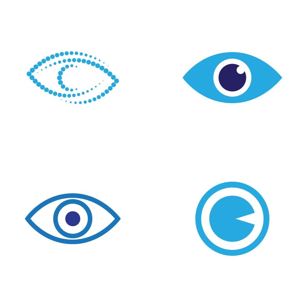 diseño de logotipo de vector de cuidado de los ojos