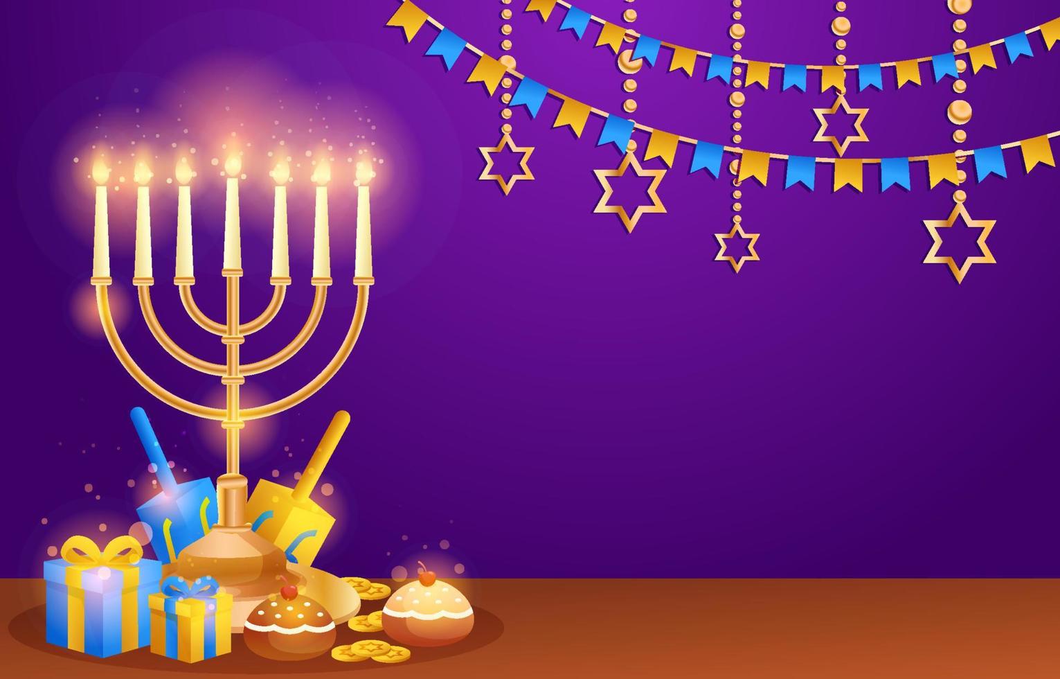 Happy Hanukkah Background vector