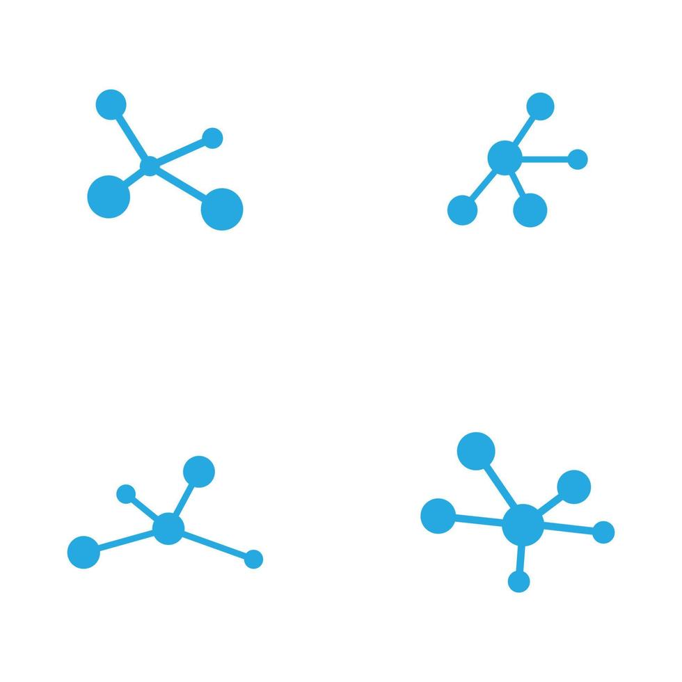 diseño de ilustración de vector de molécula