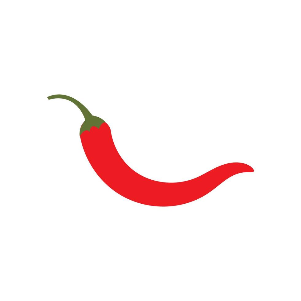 Red hot natural chili icon vector Illustration