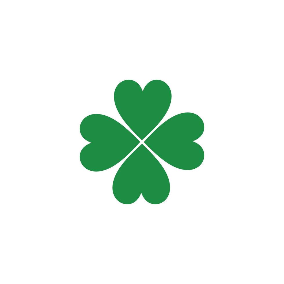 Green Clover Leaf  icon Template vector