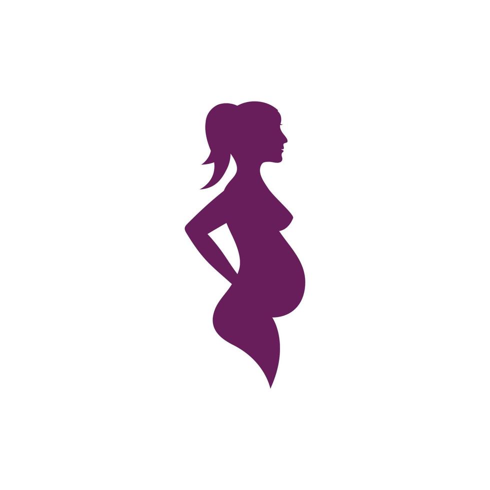 Pregnant template vector icon