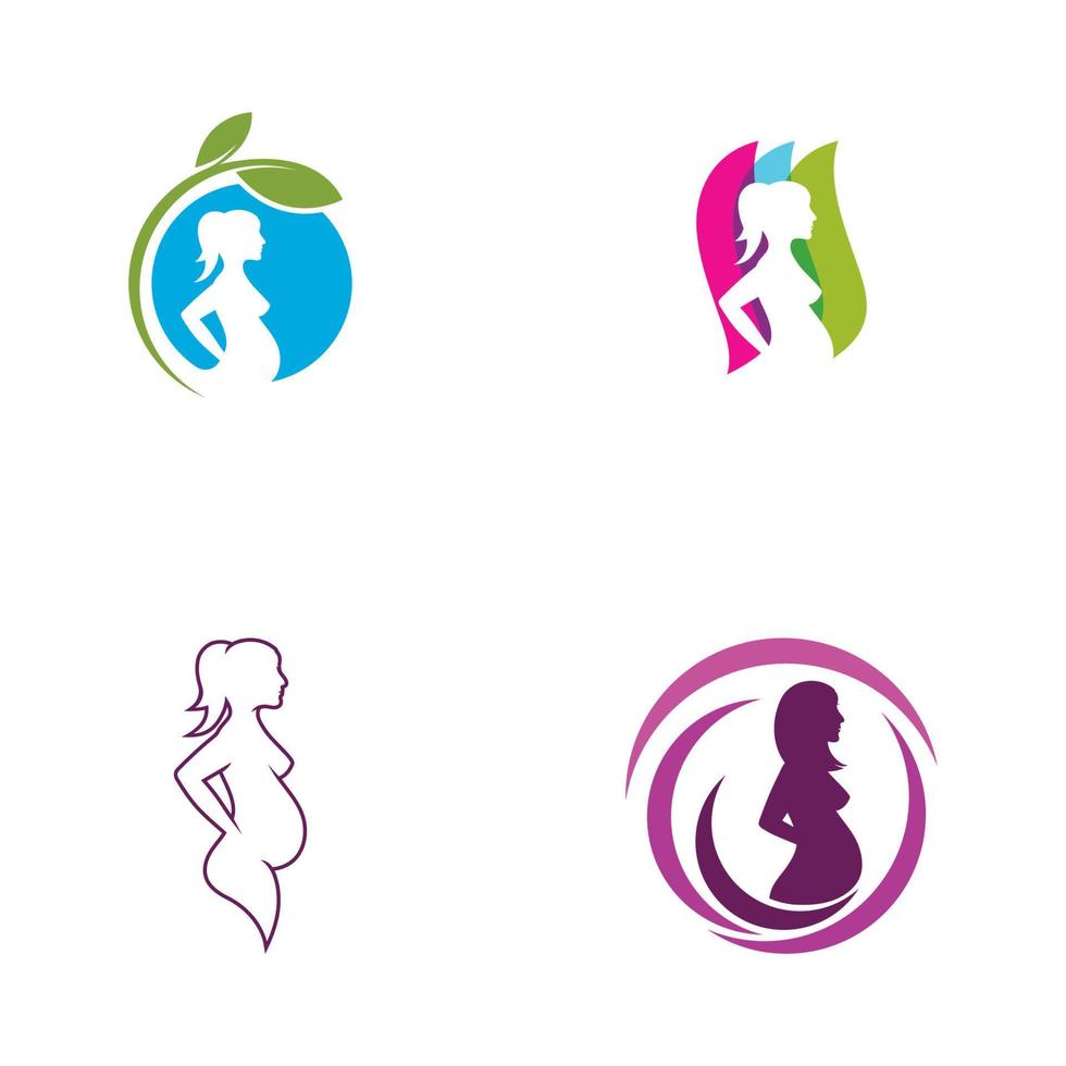 Pregnant template vector icon