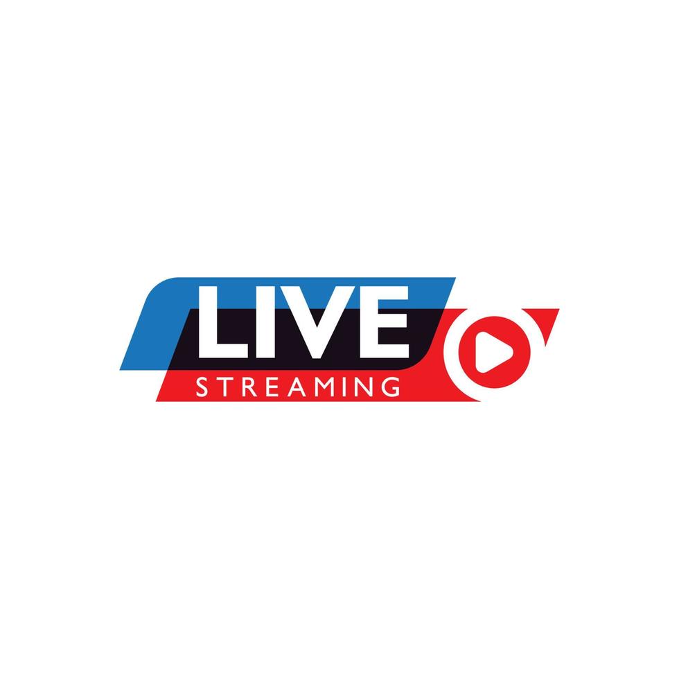 Live stream logo design. Vector illustration