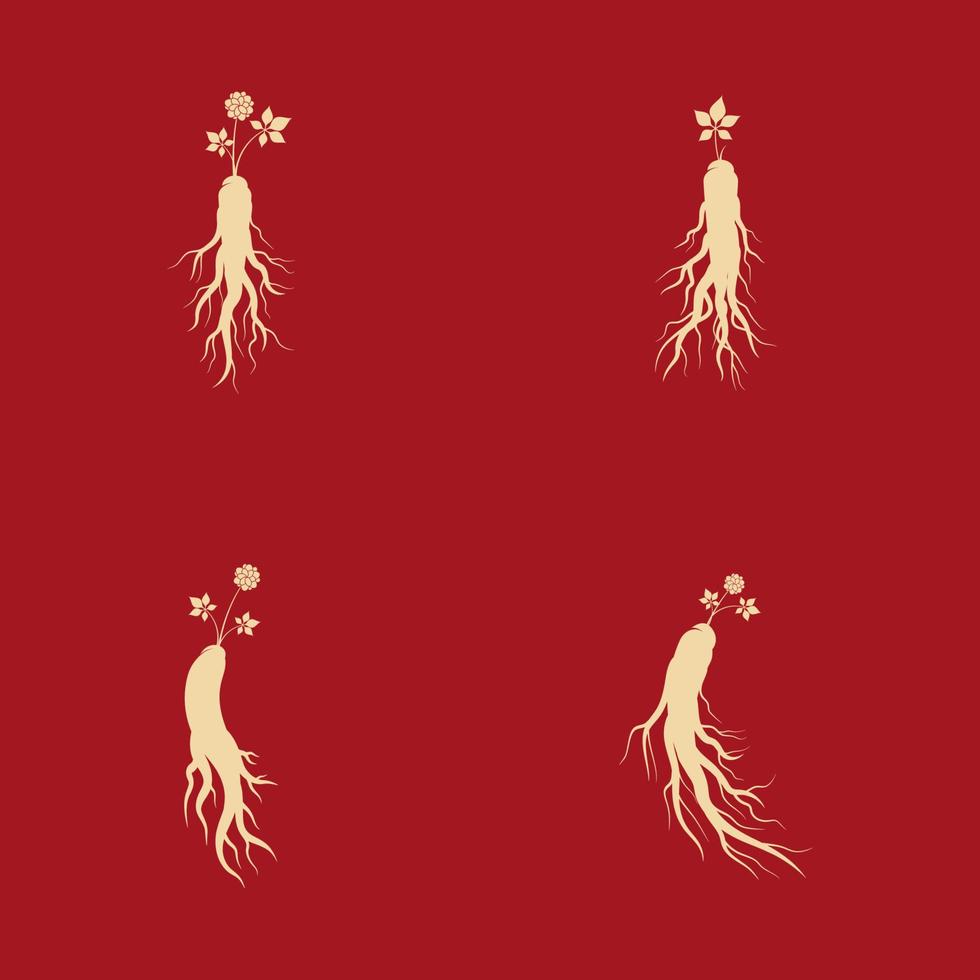 Ginseng vector icon illustration