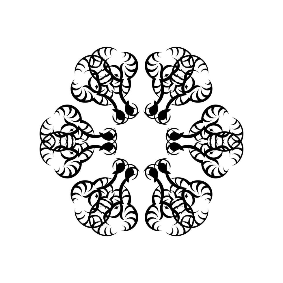 A black and white design with four different designs vector