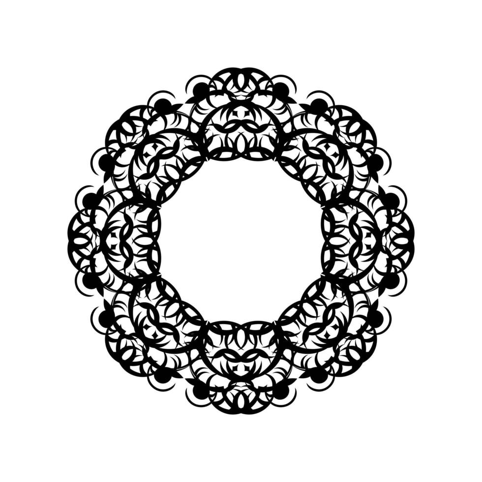 patrón circular en forma de mandala para henna, mehndi, tatuaje, decoración. ornamento decorativo en estilo étnico oriental. vector