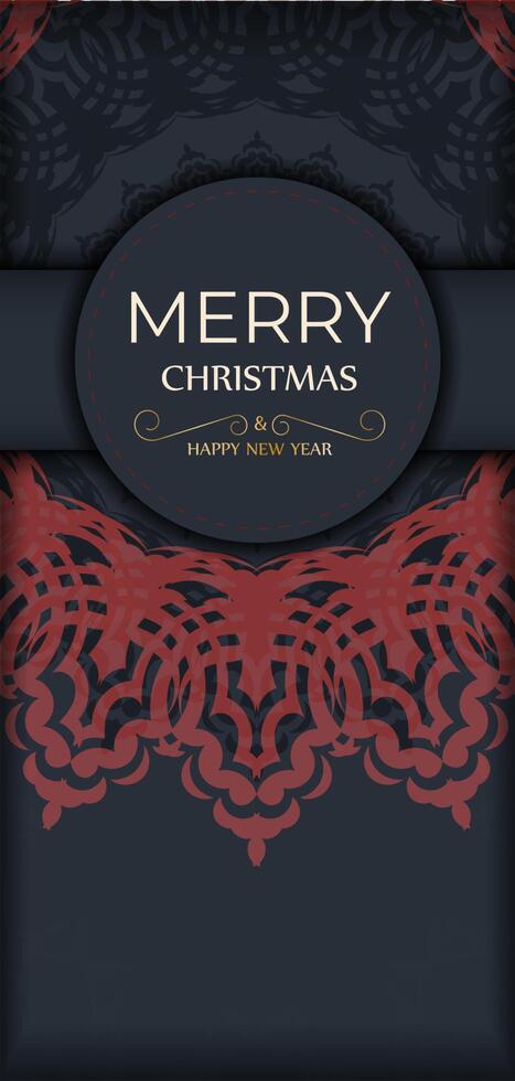 A christmas card with a red and black background vector