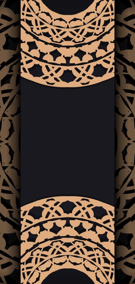 illustration of a black and gold background with a pattern vector