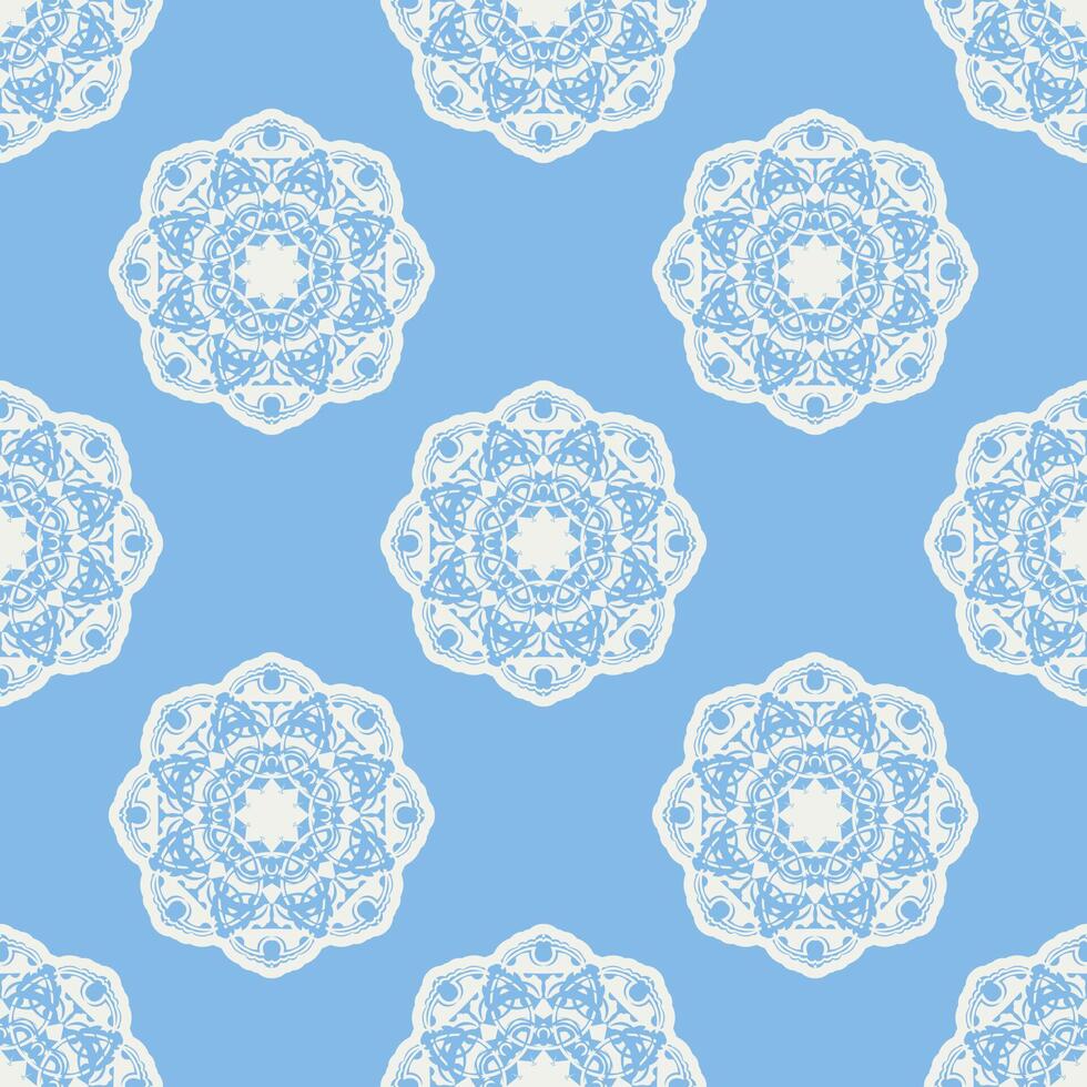 Quatrefoil geometric seamless pattern, background, vector illustration in mint blue, soft turquoise color and white.