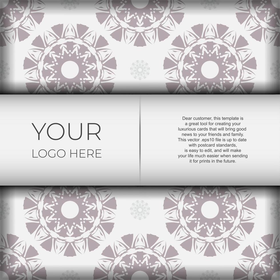 A business card with a floral pattern vector