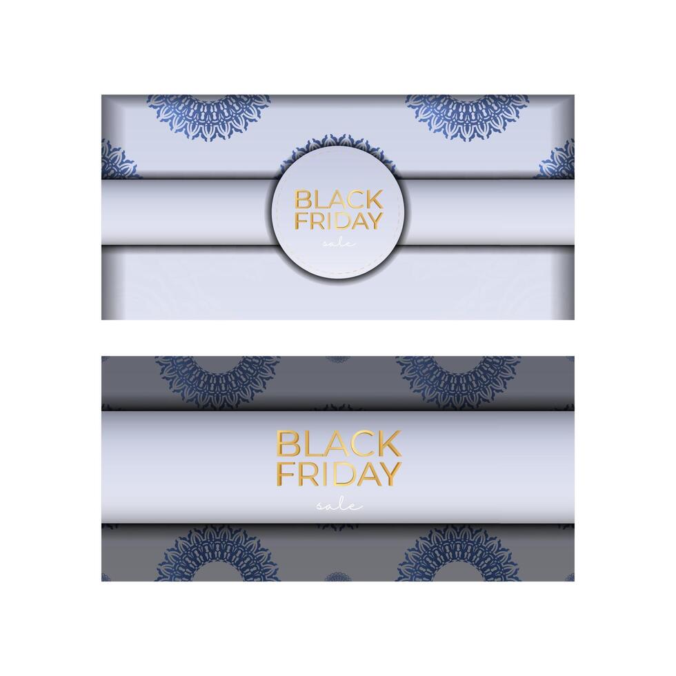 Black Friday poster template in beige color with geometric pattern vector