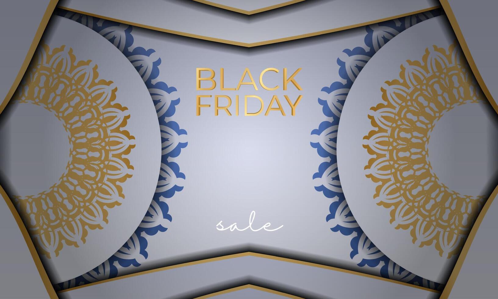 Poster Template For Black Friday Beige Color With Round Pattern vector