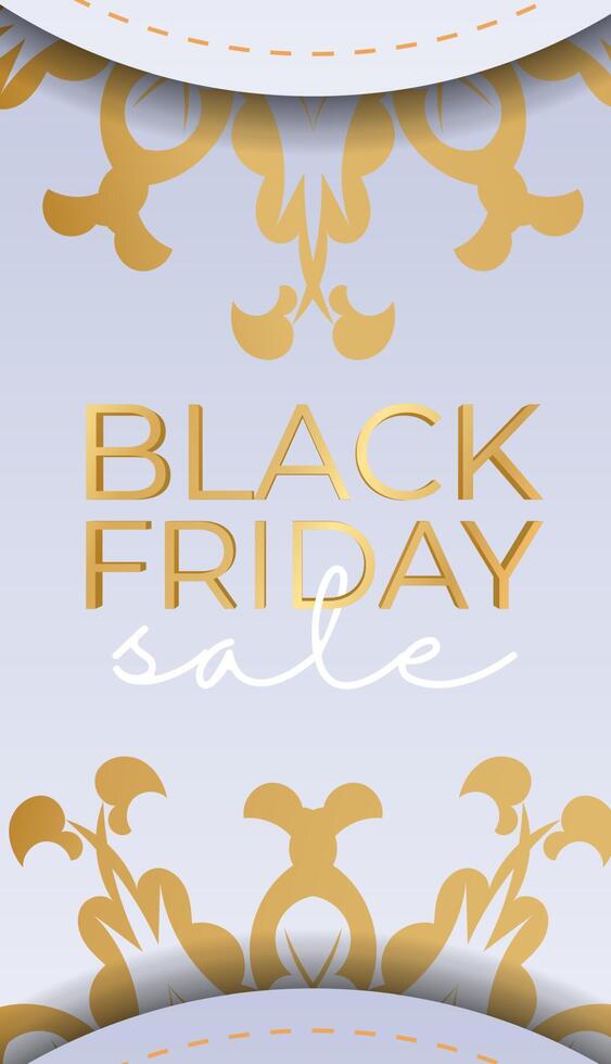 Festive Advertising Black Friday in beige color with abstract pattern vector
