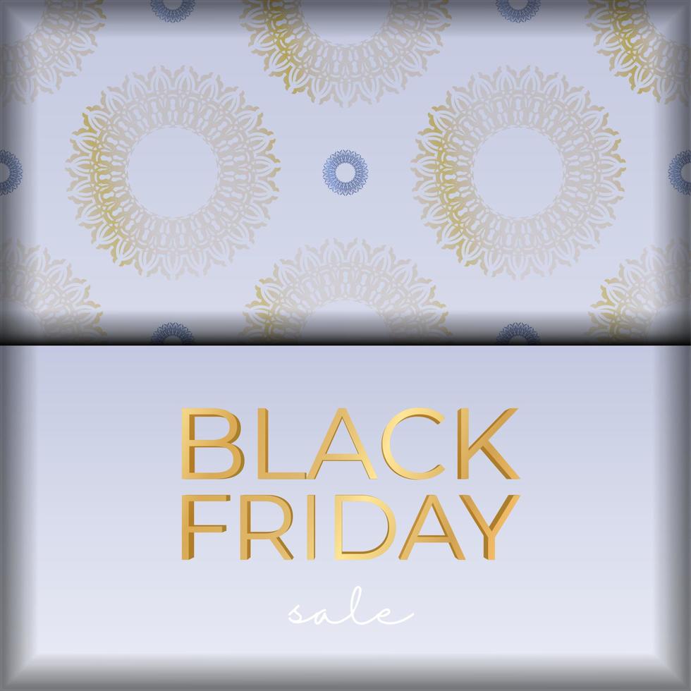 Template Poster For Black Friday Beige Color with Vintage Ornament vector