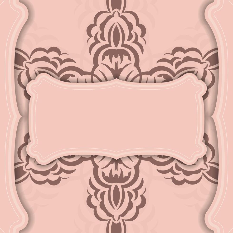 Vintage background with ornate pattern vector