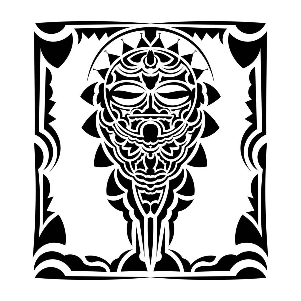 máscaras estilo tatuaje polinesio. ilustración vectorial vector