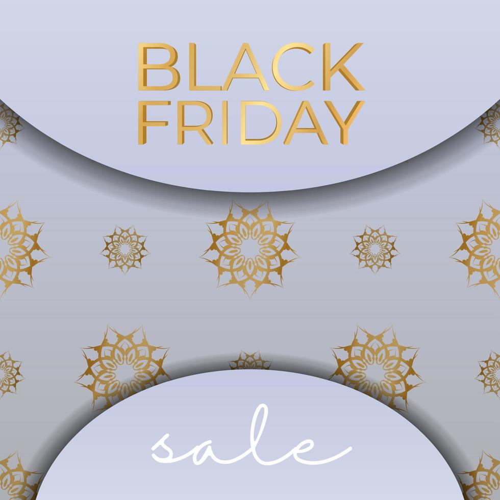 Beige luxury pattern black friday sale poster vector