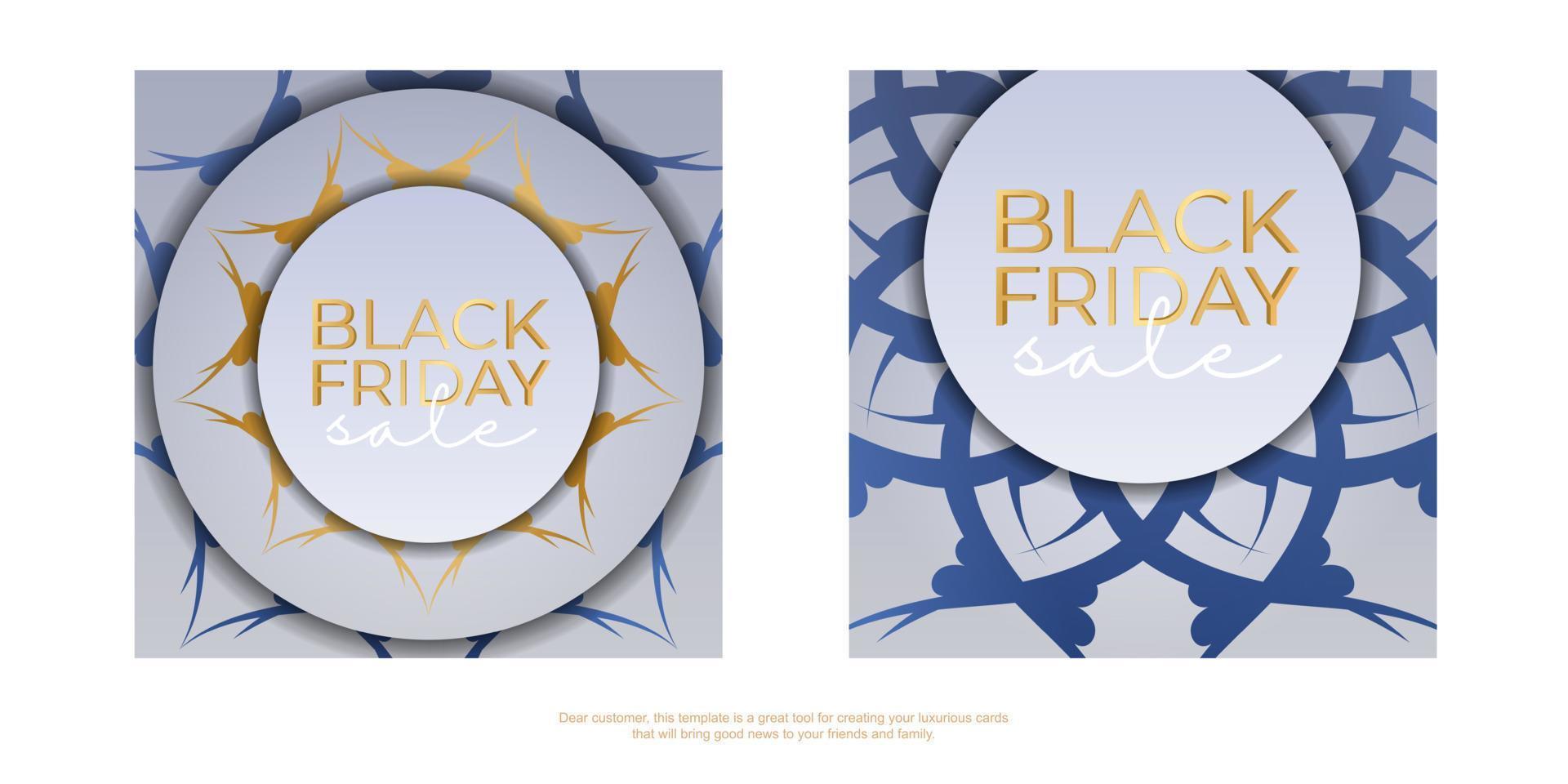 cartel de venta de viernes negro beige con patrón abstracto vector