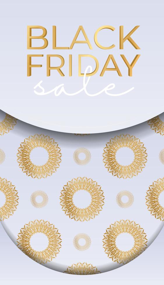 Beige geometric pattern black friday party poster vector