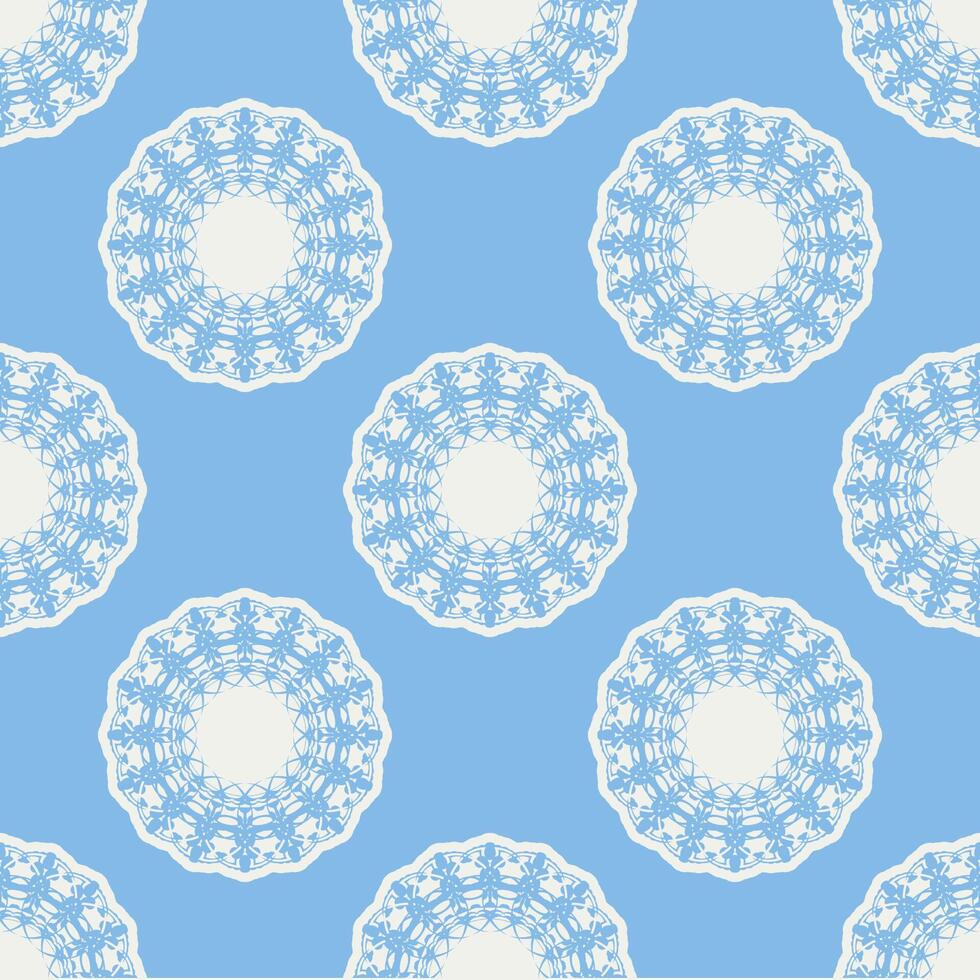 Quatrefoil geometric seamless pattern, background, vector illustration in mint blue, soft turquoise color and white.