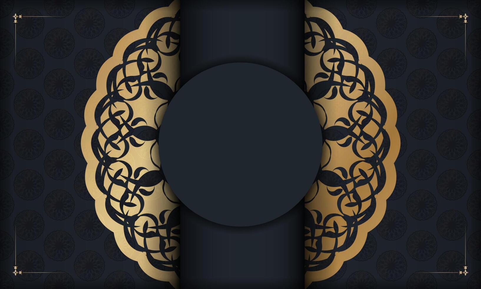 Golden vintage background with ornate pattern vector