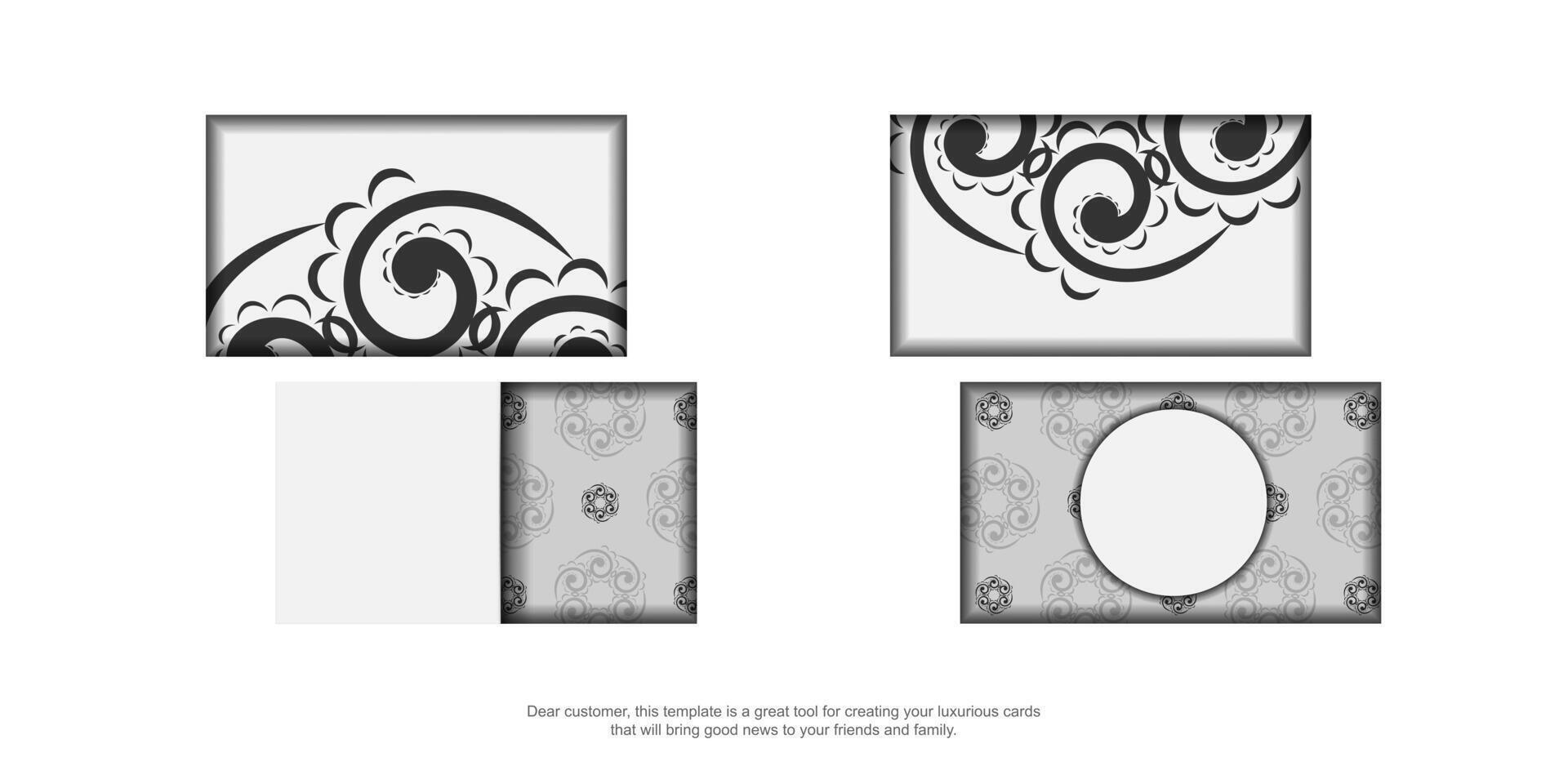 Four different designs of black and white designs vector