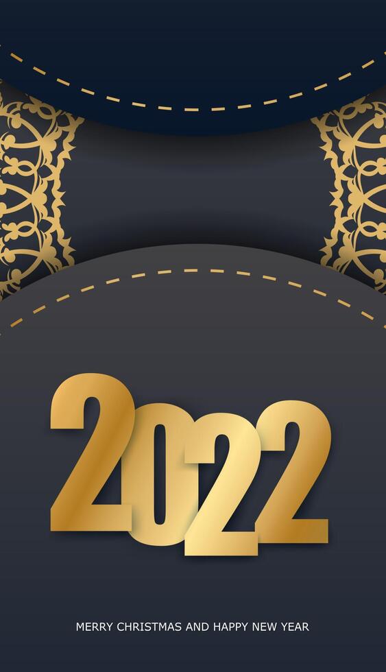 Happy new year 2020 with gold numbers on black background vector