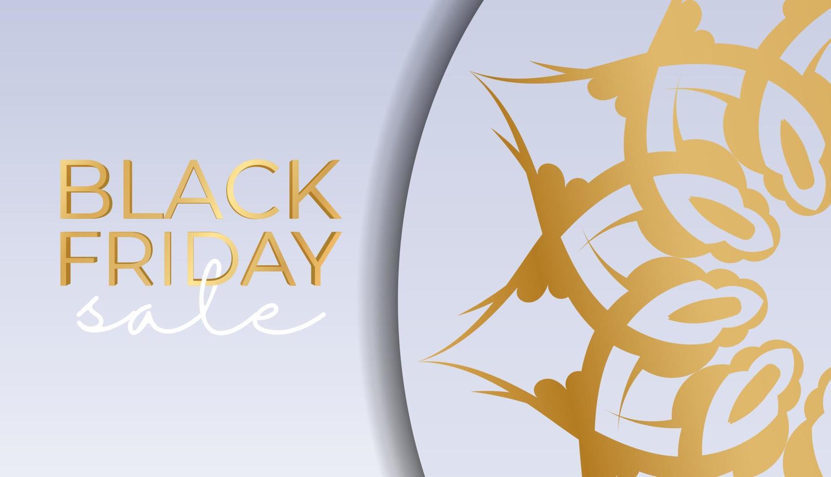 Beige Black Friday Celebration Poster with Geometric Ornament vector