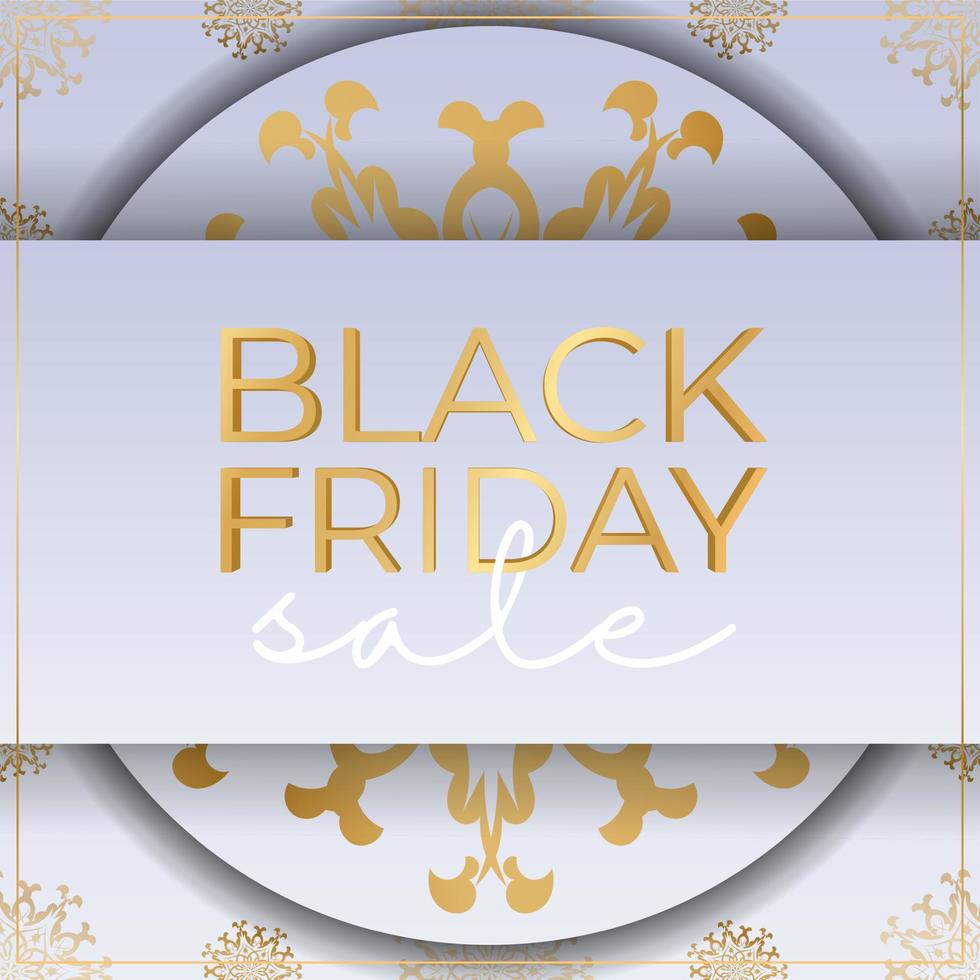 Celebration Baner For Black Friday, beige with Greek pattern vector