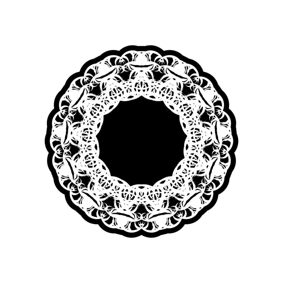 patrón circular en forma de mandala para henna, mehndi, tatuaje, decoración. vector