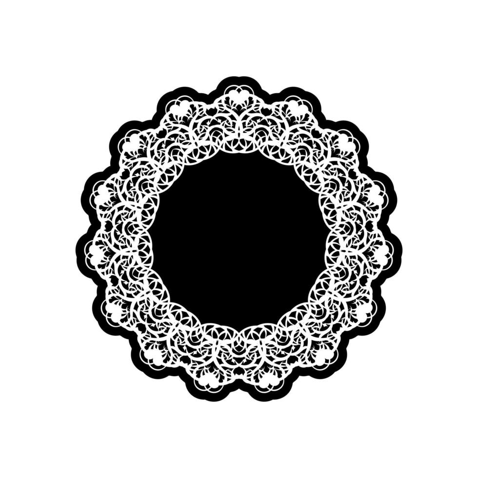 patrón circular en forma de mandala para henna, mehndi, tatuaje, decoración. vector