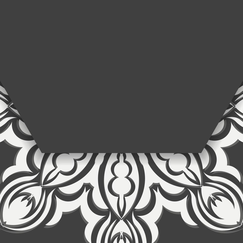 Prepared for printing in black with an abstract white pattern. vector