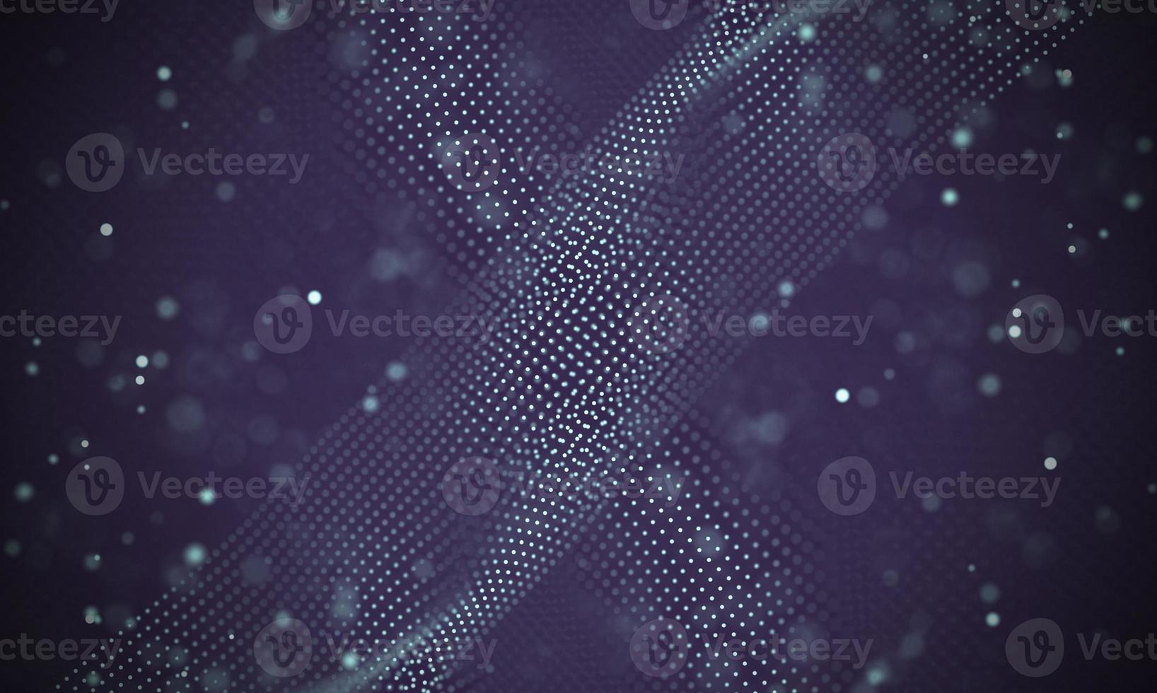 Data technology abstract futuristic illustration . Low poly shape with connecting dots and lines on dark background. 3D rendering . Big data visualization . photo