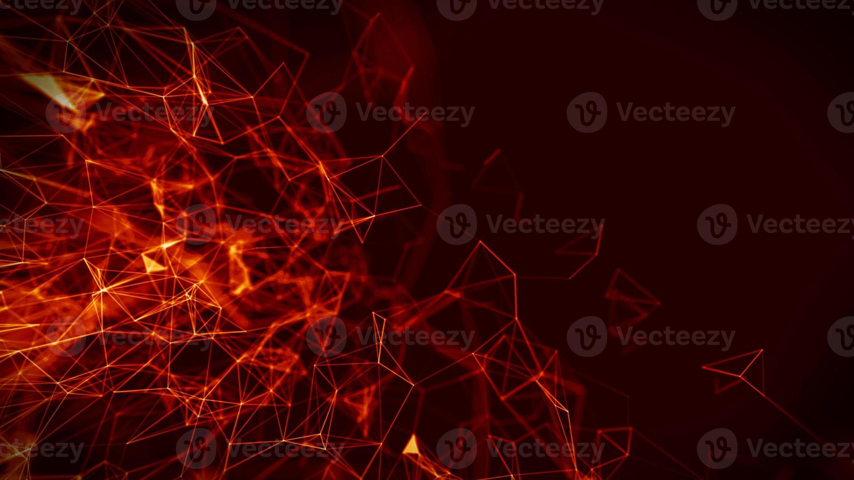 Abstract Fire red Geometrical Background ..Futuristic technology style. Neon Sign . HUD Element . Elegant . Big data visualization . photo