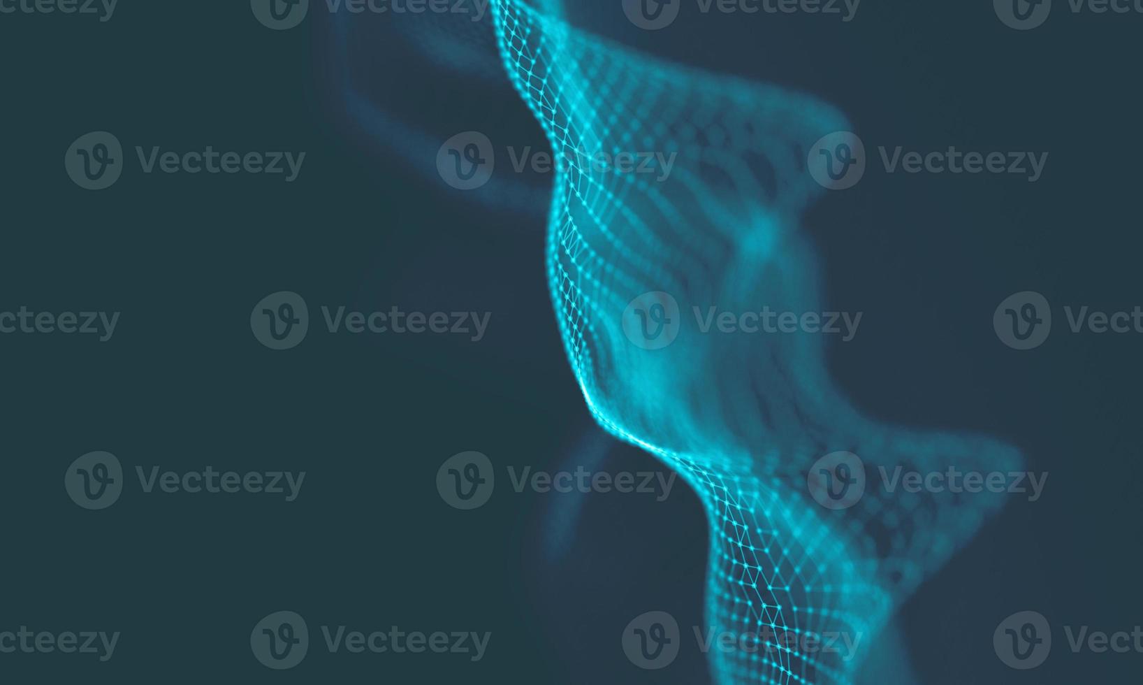 Abstract Music background. Big Data Particle Flow Visualisation. Science infographic futuristic illustration. Sound wave. Sound visualization photo
