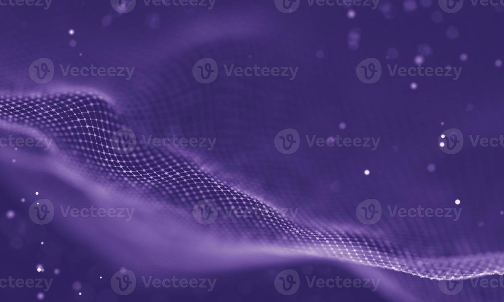 Data technology abstract futuristic illustration . Low poly shape with connecting dots and lines on dark background. 3D rendering . Big data visualization . photo