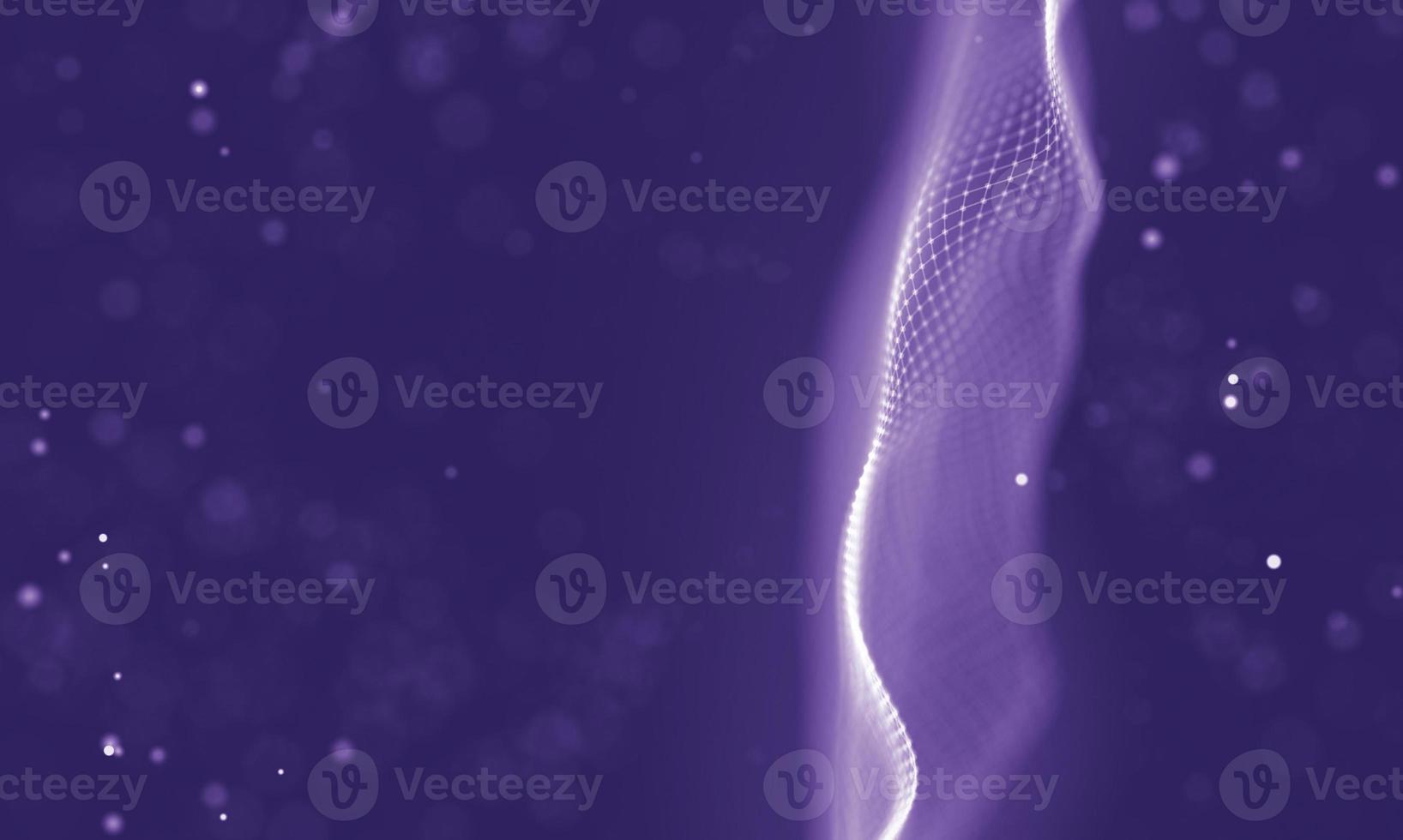 Data technology abstract futuristic illustration . Low poly shape with connecting dots and lines on dark background. 3D rendering . Big data visualization . photo
