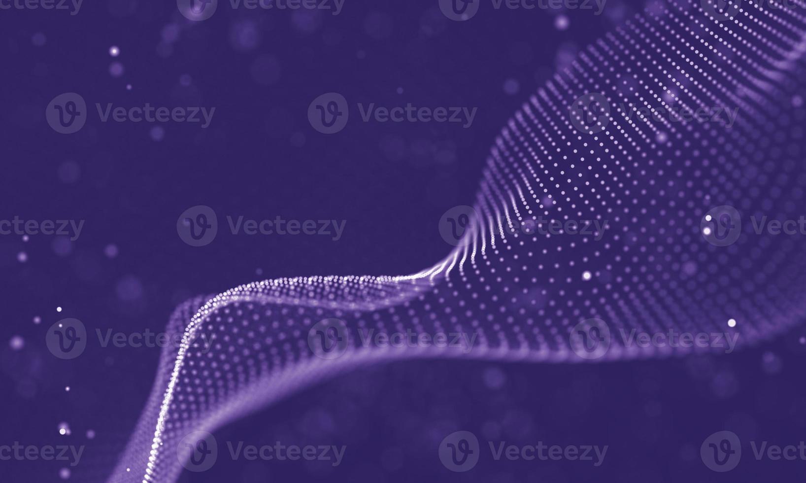 Data technology abstract futuristic illustration . Low poly shape with connecting dots and lines on dark background. 3D rendering . Big data visualization . photo