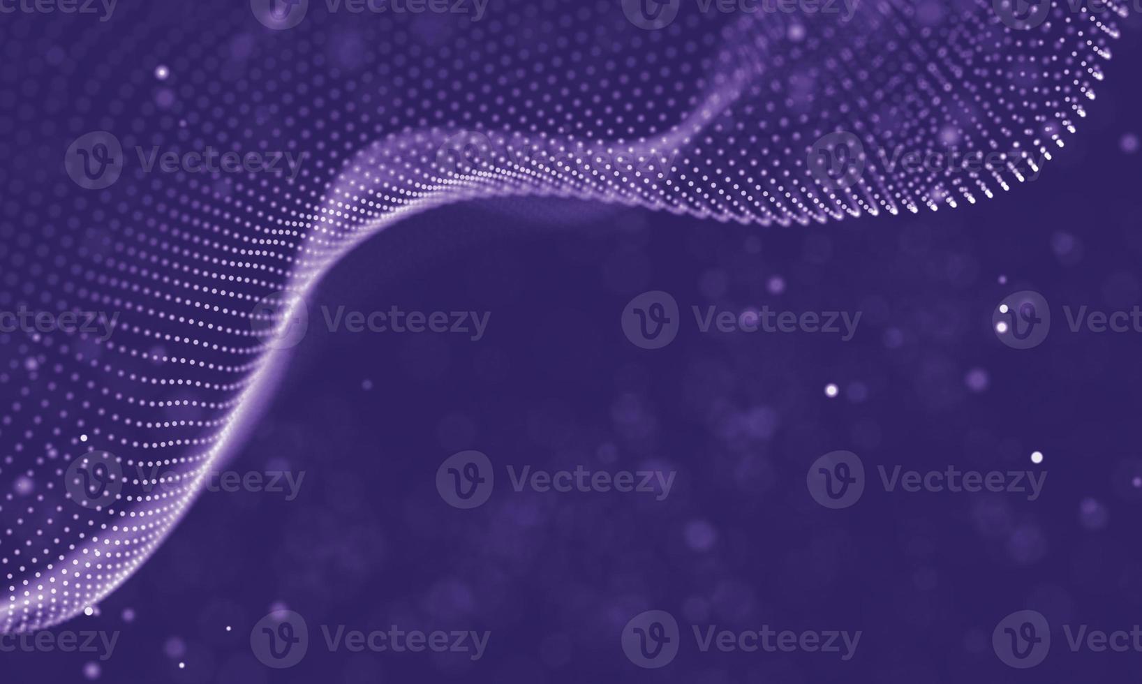 Data technology abstract futuristic illustration . Low poly shape with connecting dots and lines on dark background. 3D rendering . Big data visualization . photo