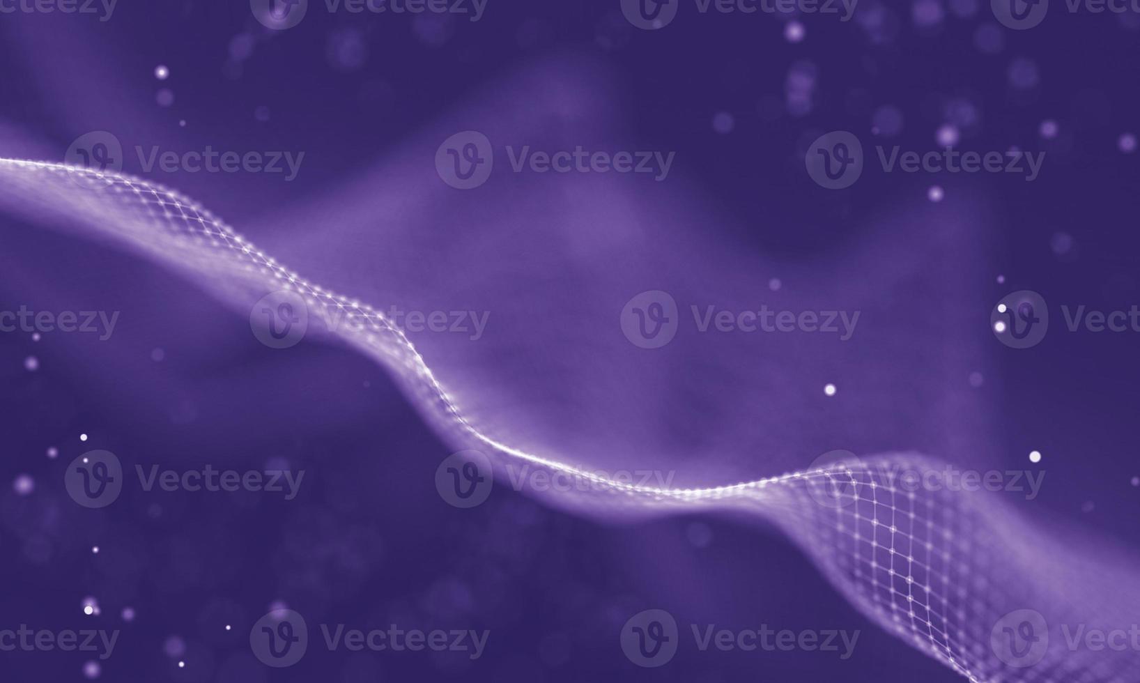Data technology abstract futuristic illustration . Low poly shape with connecting dots and lines on dark background. 3D rendering . Big data visualization . photo