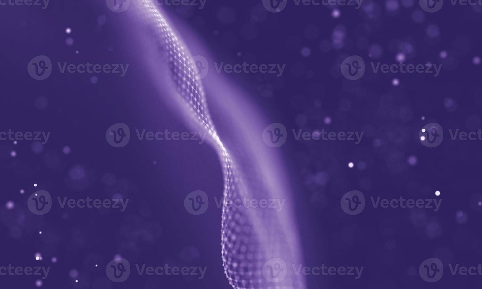 Data technology abstract futuristic illustration . Low poly shape with connecting dots and lines on dark background. 3D rendering . Big data visualization . photo