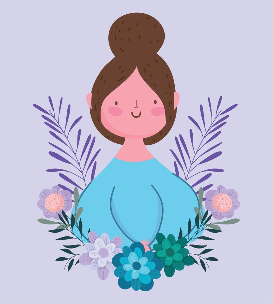 feliz día de la madre, hermosa mamá flores ramas decoración celebración tarjeta vector