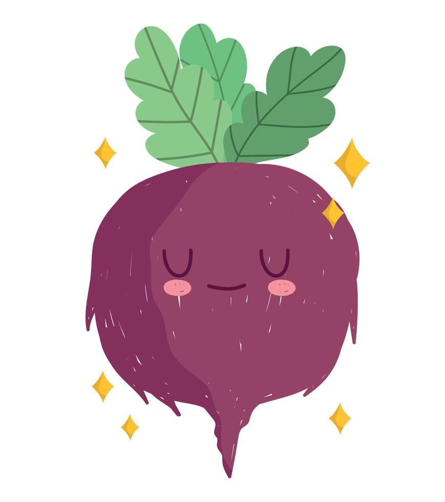 cartoon beetroot vegetable cheerful food mascot icon vector