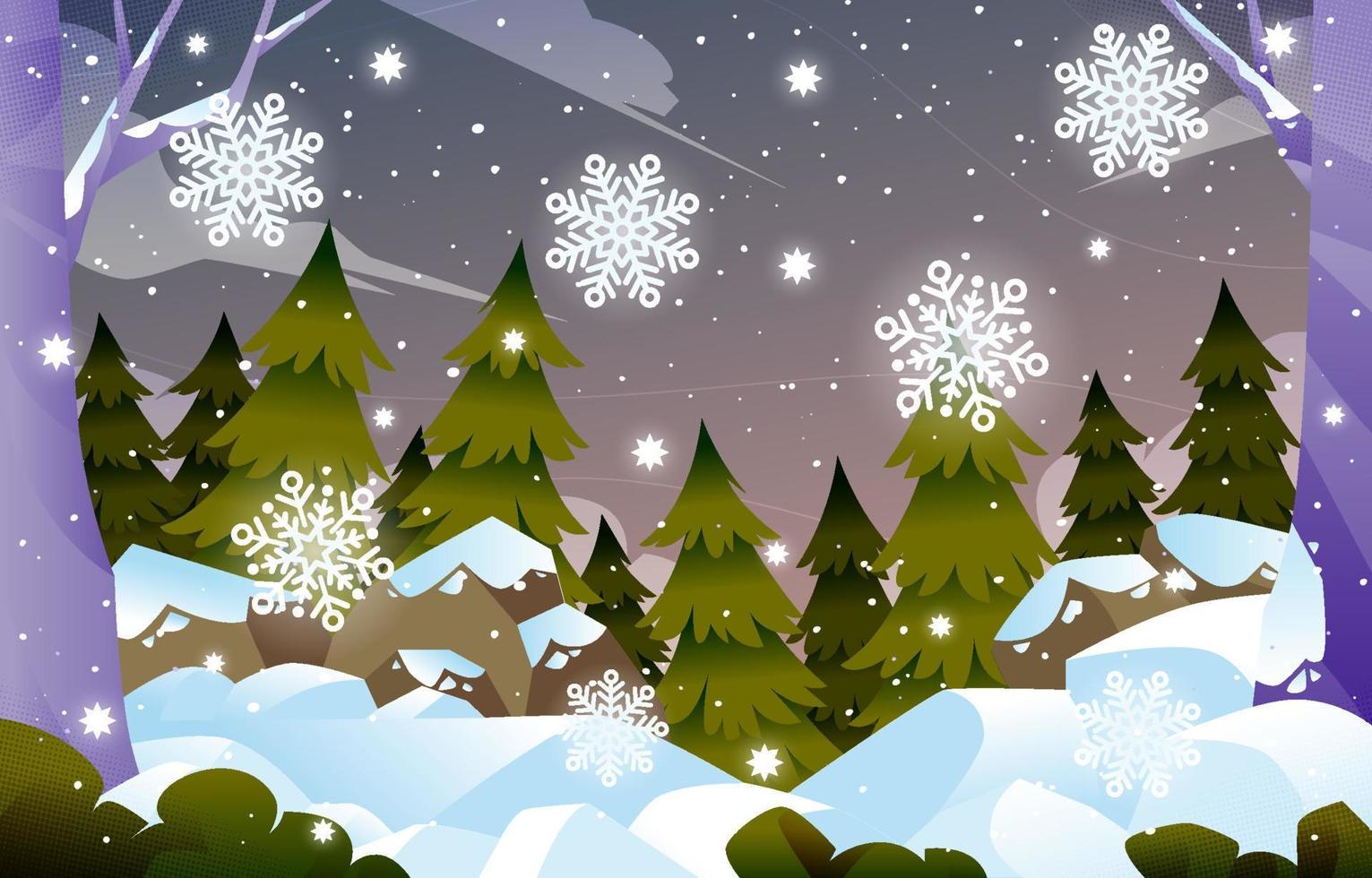 Blue Winter Snowflakes Background vector