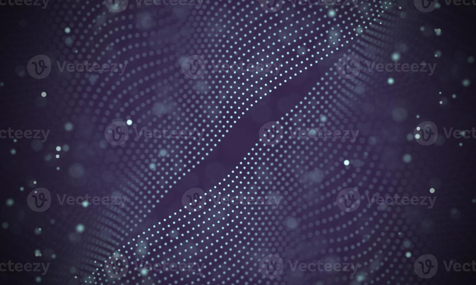 Data technology abstract futuristic illustration . Low poly shape with connecting dots and lines on dark background. 3D rendering . Big data visualization . photo