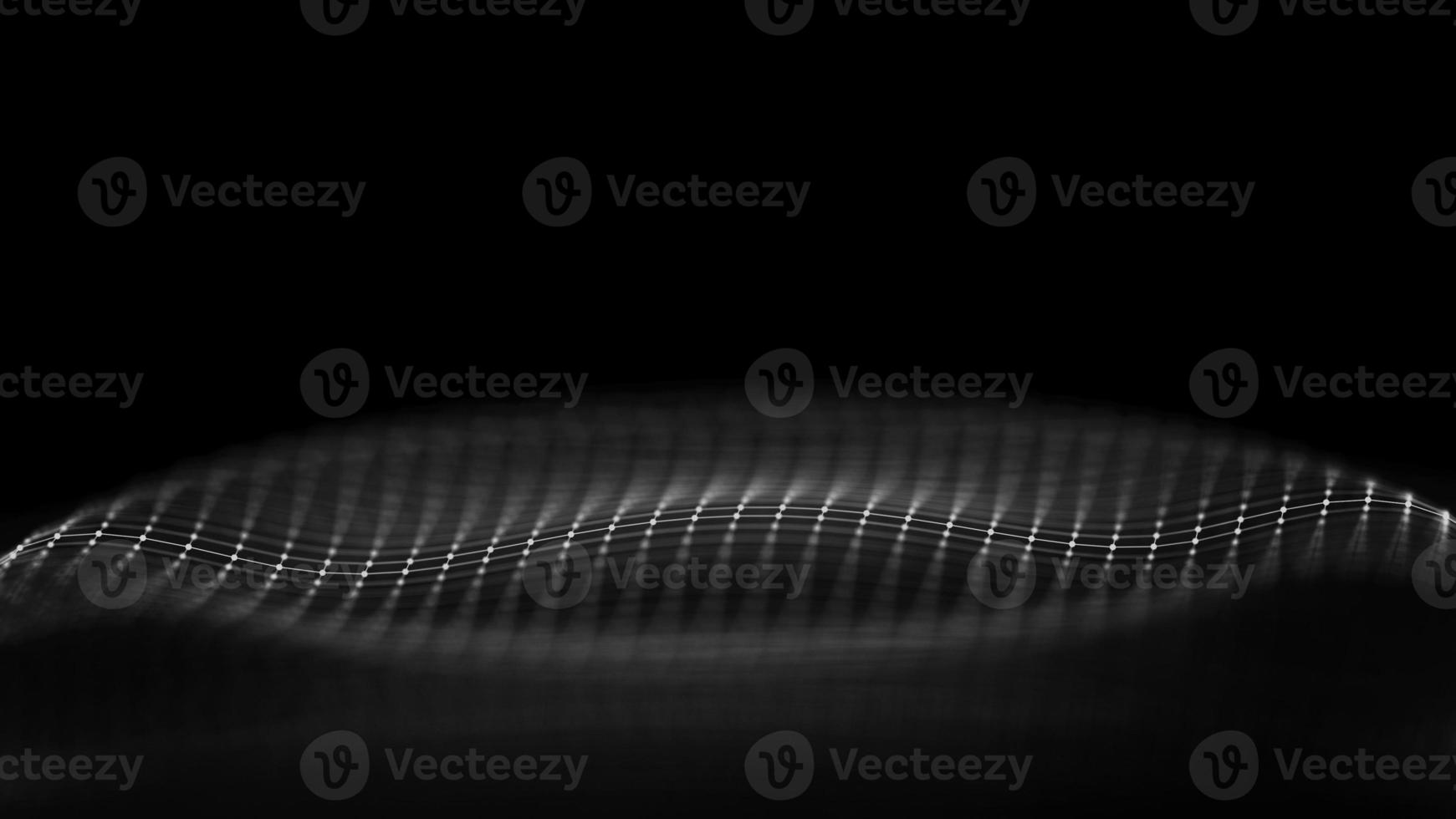 Music background. Big Data Particle Flow Visualisation. Science infographic futuristic illustration. Sound wave. Sound visualization photo