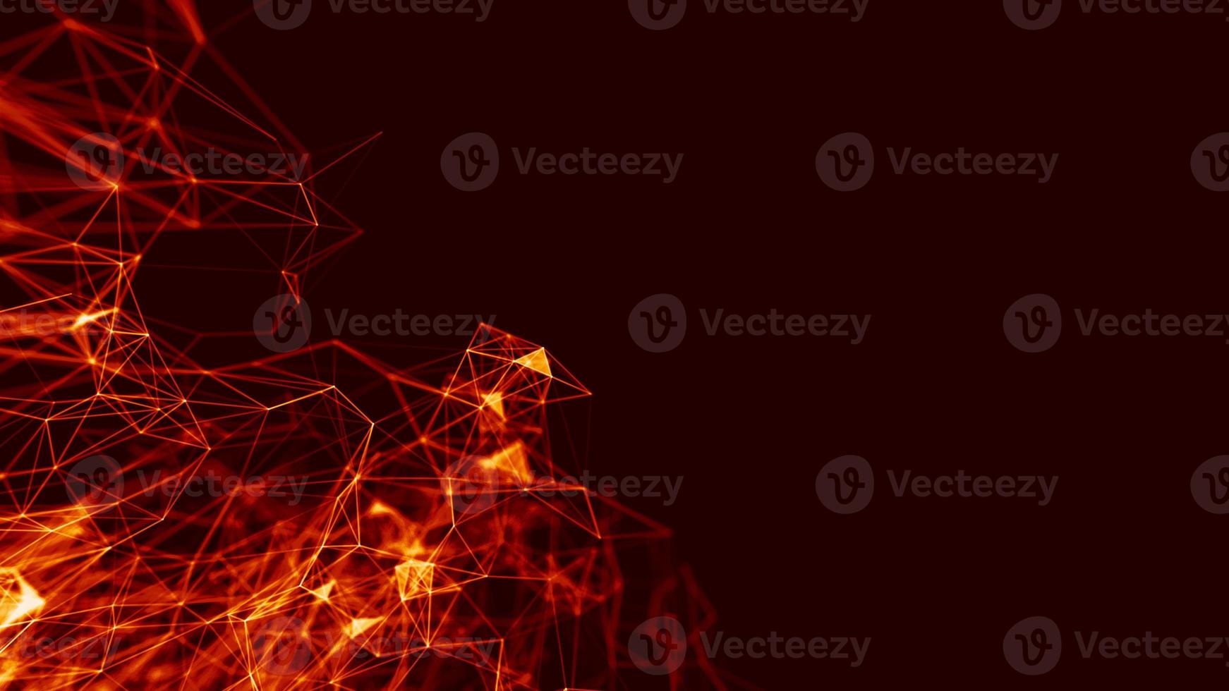 Abstract Fire red Geometrical Background ..Futuristic technology style. Neon Sign . HUD Element . Elegant . Big data visualization . photo