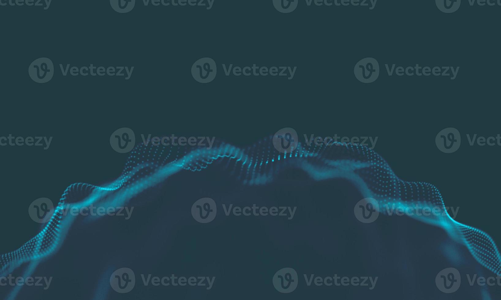 Abstract Music background. Big Data Particle Flow Visualisation. Science infographic futuristic illustration. Sound wave. Sound visualization photo