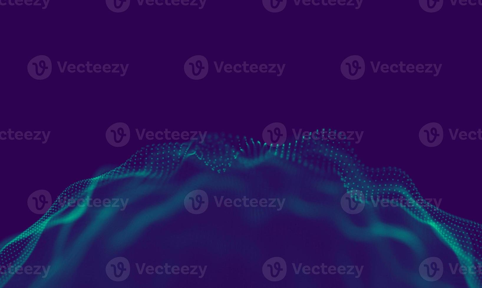 Abstract Blue Geometrical Particles on Purple Background . Connection structure. Science blue background. Futuristic Technology HUD Element . onnecting dots and lines . Big data and Business photo